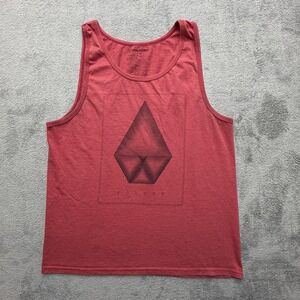 Volcom Tank Top Shirt Mens‎ Large Red Geometric Volcom Stone Graphic Casual